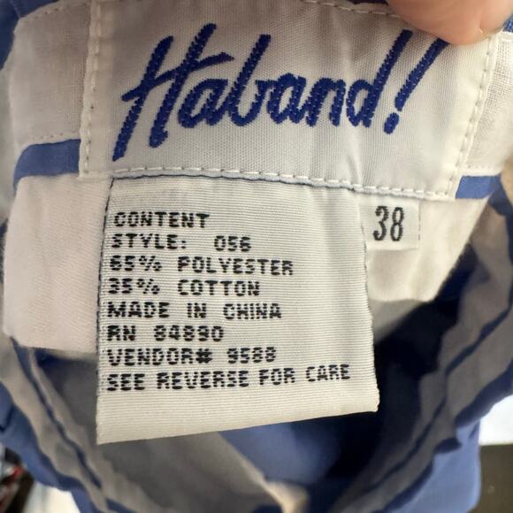 Haband Men’s Blue Casual Y2K Shorts Size 38 Cotton Blend Pockets Classic Fit - Picture 6 of 8